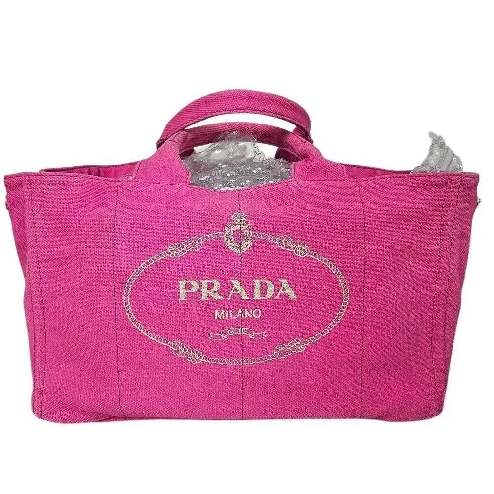 Prada Canapa Large pink tote bag